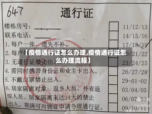【疫情通行证怎么办理,疫情通行证怎么办理流程】-第2张图片
