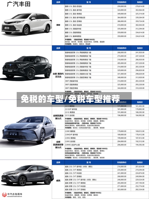 免税的车型/免税车型推荐-第2张图片