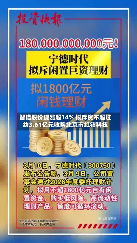 智谱股价现涨超14% 拟斥资不超过约3.61亿元收购北京市红钻科技-第2张图片