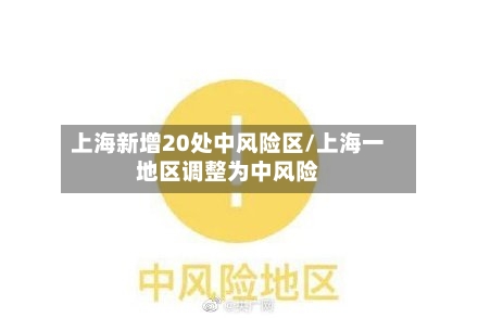 上海新增20处中风险区/上海一地区调整为中风险-第2张图片