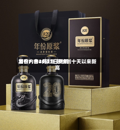 酒价内参4月21日费用发布：古20领涨 总价创十天以来新高