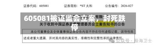 605081被证监会立案	，封死跌停-第3张图片