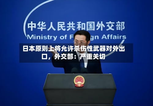 日本原则上将允许杀伤性武器对外出口，外交部：严重关切