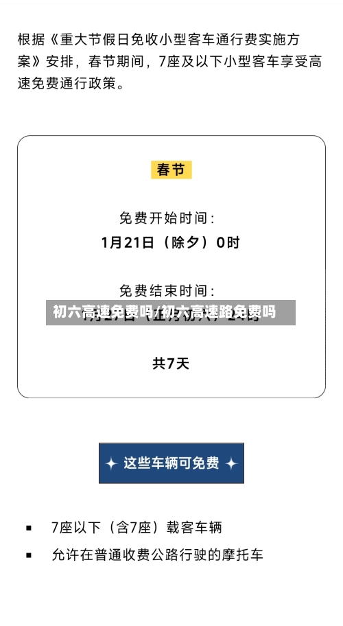 初六高速免费吗/初六高速路免费吗
