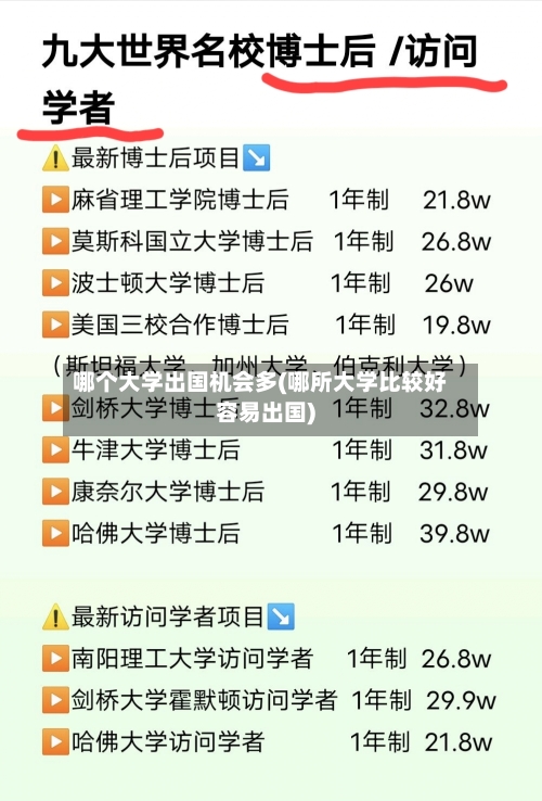 哪个大学出国机会多(哪所大学比较好容易出国)
