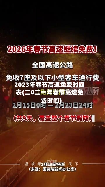 2023年春节高速免费时间表(二0二一年春节高速免费时间)-第2张图片
