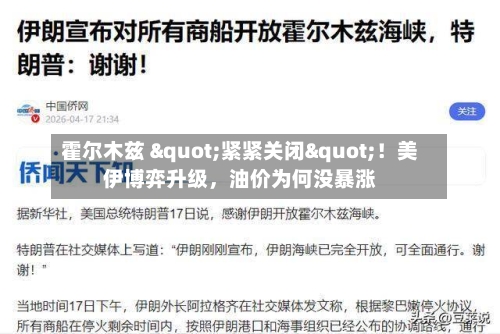 霍尔木兹 "紧紧关闭"！美伊博弈升级，油价为何没暴涨-第3张图片