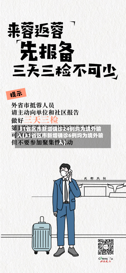 31省区市新增确诊24例均为境外输入(31省区市新增确诊6例均为境外输入)-第2张图片