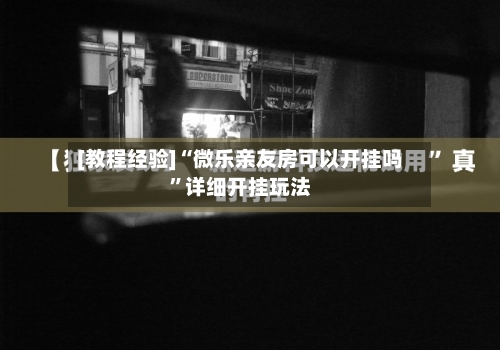 [教程经验]“微乐亲友房可以开挂吗	”详细开挂玩法-第2张图片