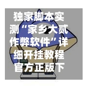 独家脚本实测“家乡大贰作弊软件”详细开挂教程官方正版下载-第3张图片