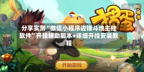 分享实测“微信小程序边锋斗地主挂软件”开挂辅助脚本+详细开挂安装教程-第2张图片