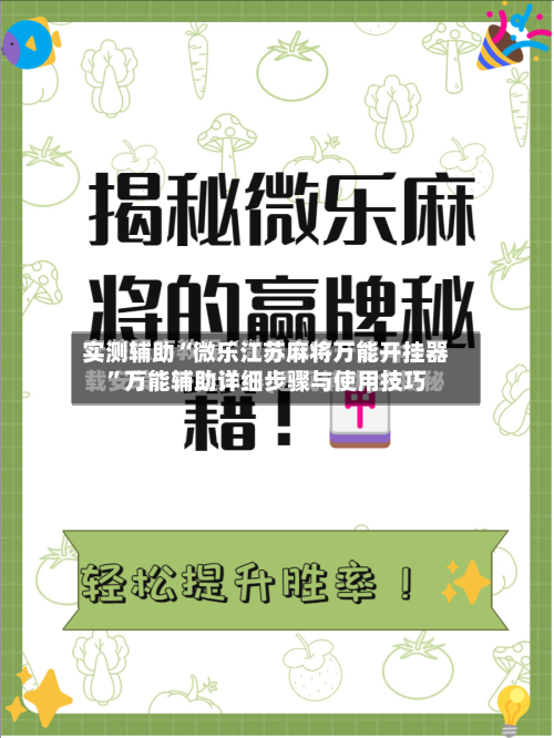 实测辅助“微乐江苏麻将万能开挂器”万能辅助详细步骤与使用技巧-第3张图片
