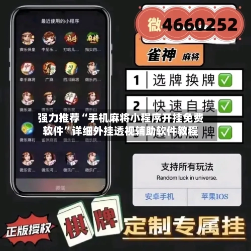 强力推荐“手机麻将小程序开挂免费软件”详细外挂透视辅助软件教程-第3张图片