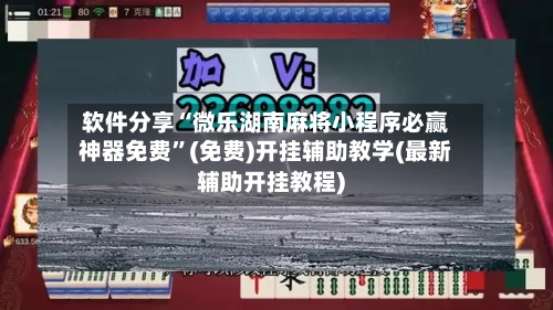 软件分享“微乐湖南麻将小程序必赢神器免费”(免费)开挂辅助教学(最新辅助开挂教程)-第3张图片