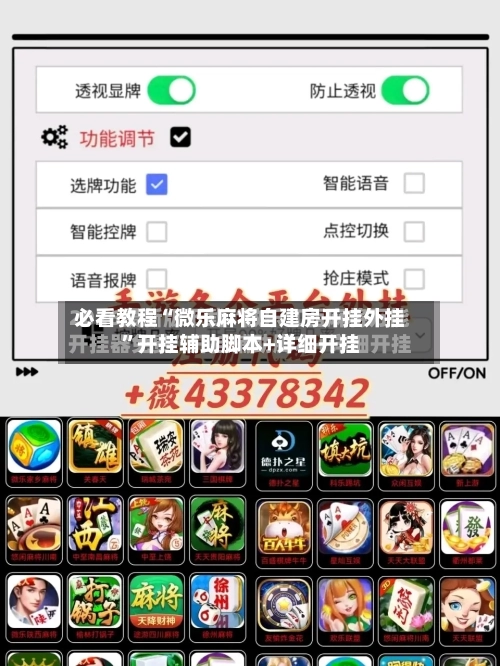必看教程“微乐麻将自建房开挂外挂”开挂辅助脚本+详细开挂-第2张图片