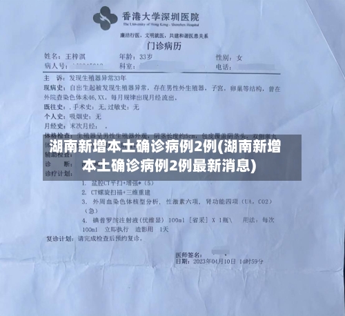 湖南新增本土确诊病例2例(湖南新增本土确诊病例2例最新消息)-第2张图片