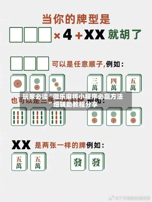 玩家必读“微乐麻将小程序必赢方法”细辅助教程分享-第2张图片