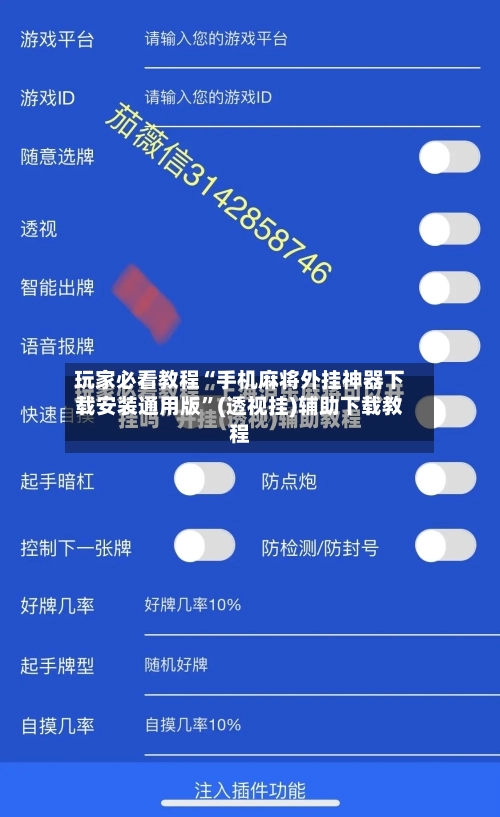 玩家必看教程“手机麻将外挂神器下载安装通用版”(透视挂)辅助下载教程-第2张图片