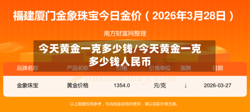 今天黄金一克多少钱/今天黄金一克多少钱人民币-第2张图片