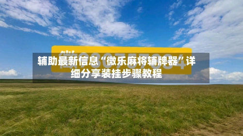 辅助最新信息“微乐麻将辅牌器”详细分享装挂步骤教程-第2张图片