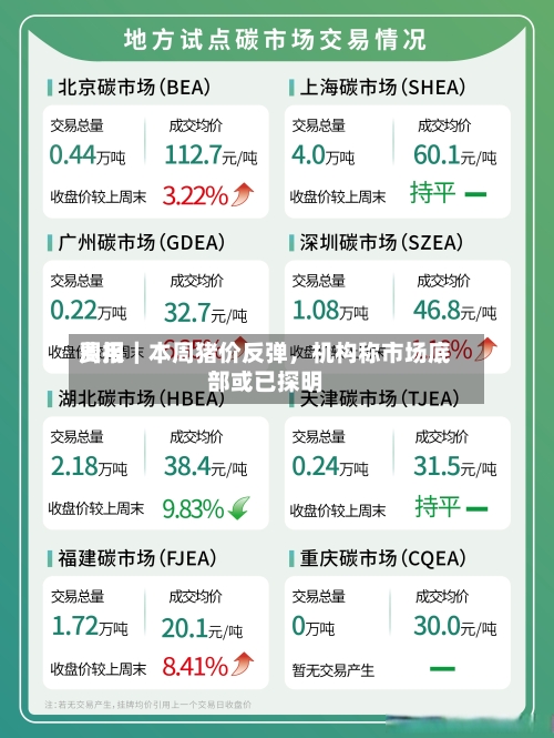 费用周报｜本周猪价反弹，机构称市场底部或已探明