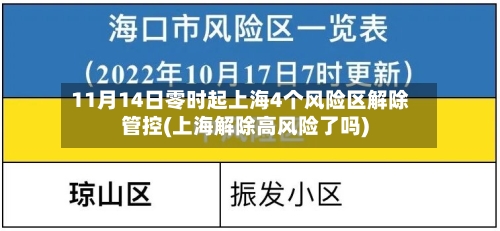 11月14日零时起上海4个风险区解除管控(上海解除高风险了吗)-第2张图片