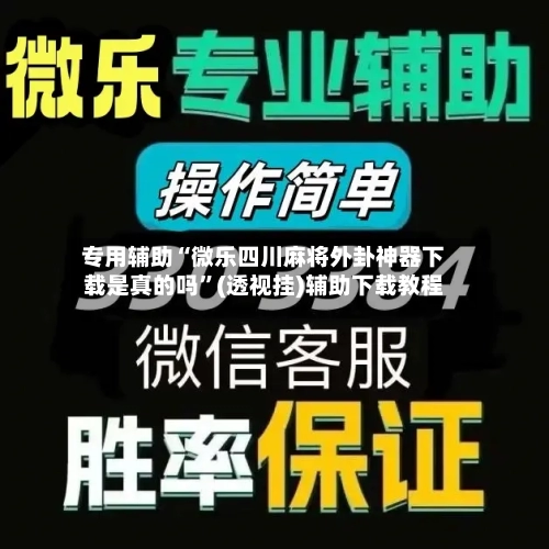 专用辅助“微乐四川麻将外卦神器下载是真的吗	”(透视挂)辅助下载教程-第2张图片