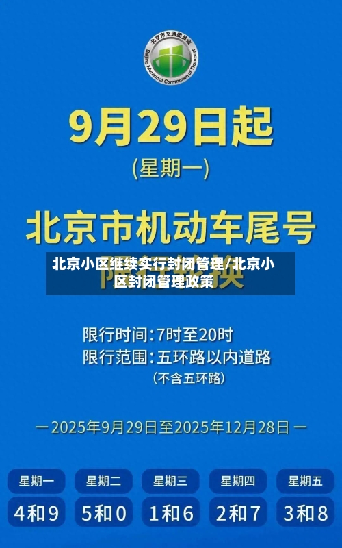 北京小区继续实行封闭管理/北京小区封闭管理政策-第2张图片