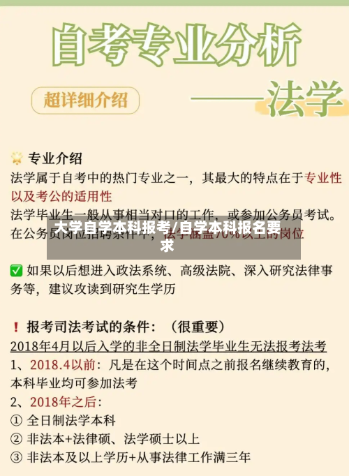 大学自学本科报考/自学本科报名要求