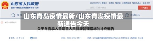 山东青岛疫情最新/山东青岛疫情最新通告今天-第3张图片