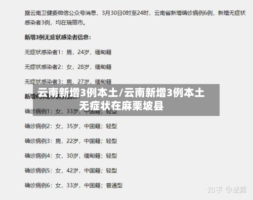 云南新增3例本土/云南新增3例本土无症状在麻栗坡县