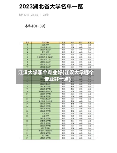 江汉大学哪个专业好(江汉大学哪个专业好一点)-第2张图片