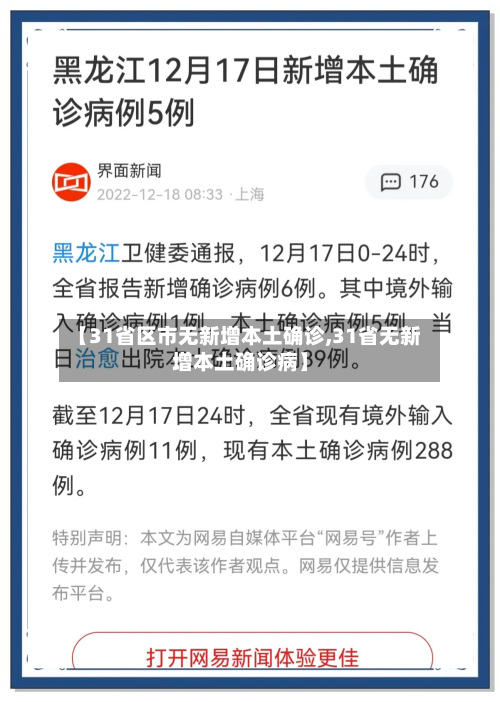 【31省区市无新增本土确诊,31省无新增本土确诊病】