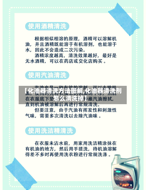 【化油器清洗方法图解,化油器清洗剂怎么清洗掉】-第3张图片
