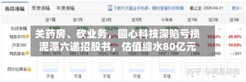 关药房、砍业务，圆心科技深陷亏损泥潭六递招股书，估值缩水80亿元-第2张图片