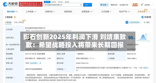 影石创新2025年利润下滑 刘靖康致歉：希望战略投入将带来长期回报-第3张图片