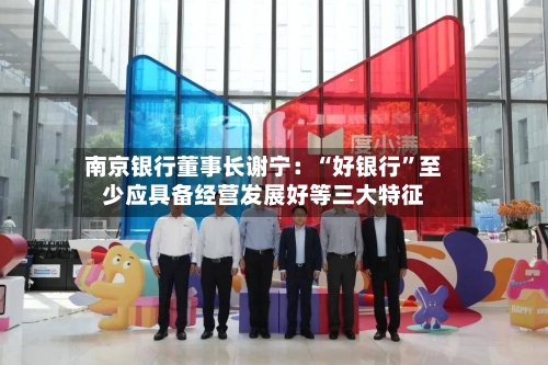 南京银行董事长谢宁：“好银行”至少应具备经营发展好等三大特征-第2张图片