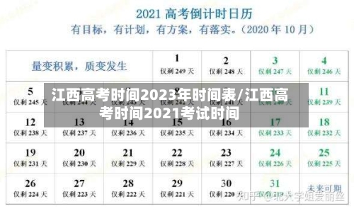 江西高考时间2023年时间表/江西高考时间2021考试时间