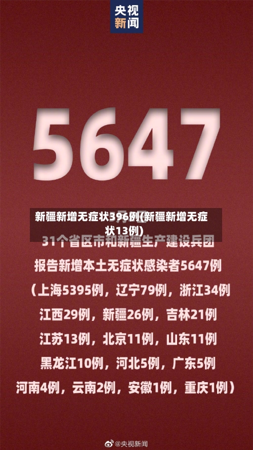 新疆新增无症状396例(新疆新增无症状13例)