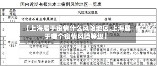 【上海属于疫情什么风险地区,上海属于哪个疫情风险等级】-第2张图片