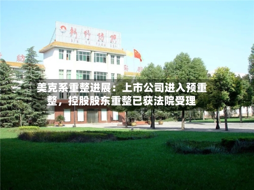 美克系重整进展：上市公司进入预重整	，控股股东重整已获法院受理-第3张图片