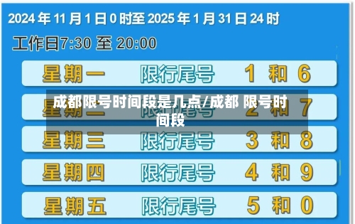 成都限号时间段是几点/成都 限号时间段