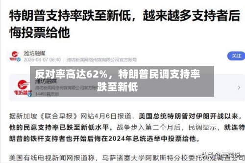 反对率高达62%，特朗普民调支持率跌至新低