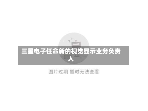 三星电子任命新的视觉显示业务负责人-第2张图片