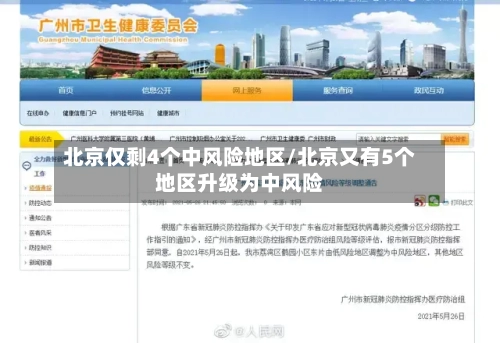 北京仅剩4个中风险地区/北京又有5个地区升级为中风险-第2张图片