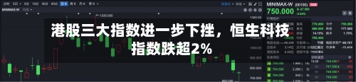 港股三大指数进一步下挫，恒生科技指数跌超2%-第2张图片