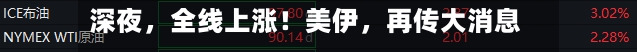 深夜，全线上涨！美伊，再传大消息！-第2张图片