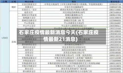 石家庄疫情最新消息今天(石家庄疫情最新21消息)-第1张图片