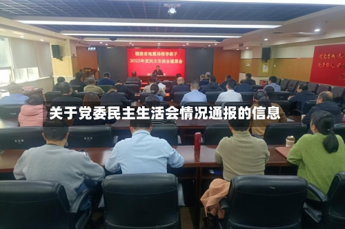 关于党委民主生活会情况通报的信息