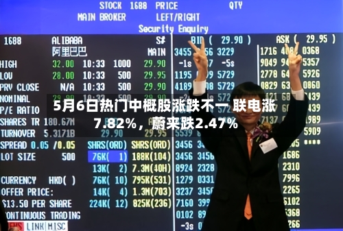 5月6日热门中概股涨跌不一 联电涨7.82%，蔚来跌2.47%-第2张图片